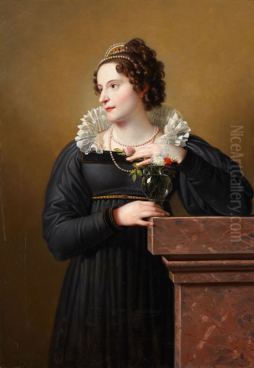 Bildnis Florentina Troclet-Fautz Oil Painting by Johann Peter Krafft