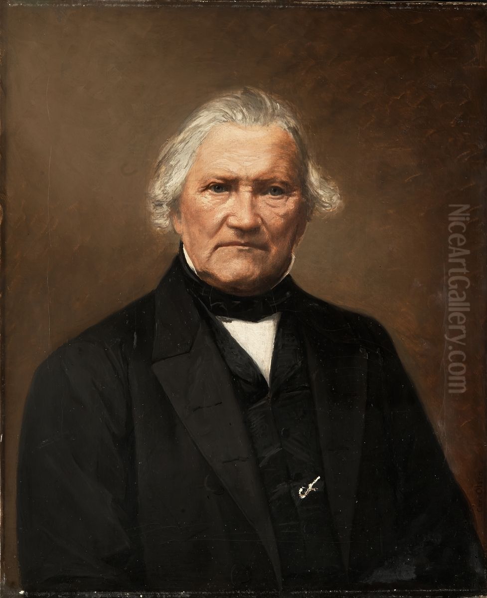 Portrett av grosserer Hans Gulbranson Oil Painting by Christian Olsen