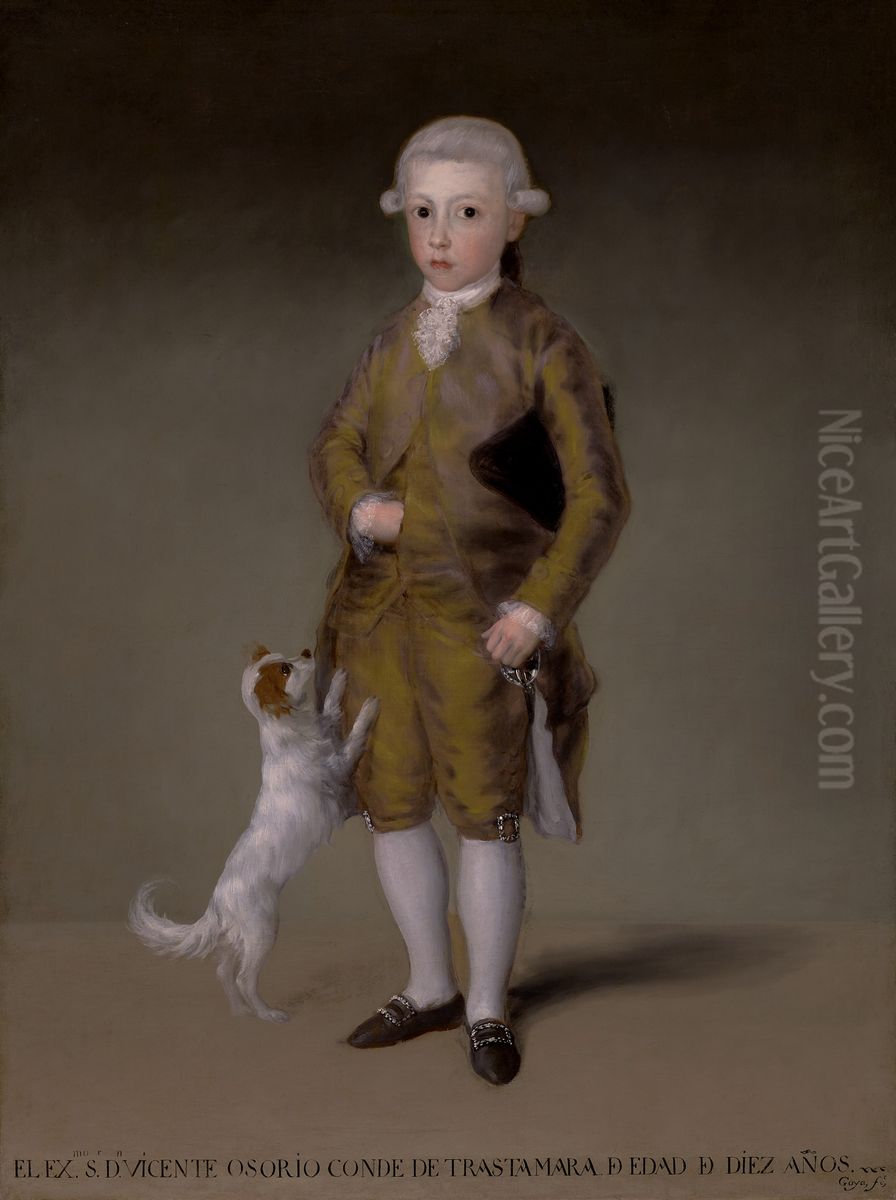 Don Vicente Isabel Osorio de Moscoso y Alvarez de Toledo, Conde de Trastamara Oil Painting by Francisco Goya Fuendetodos