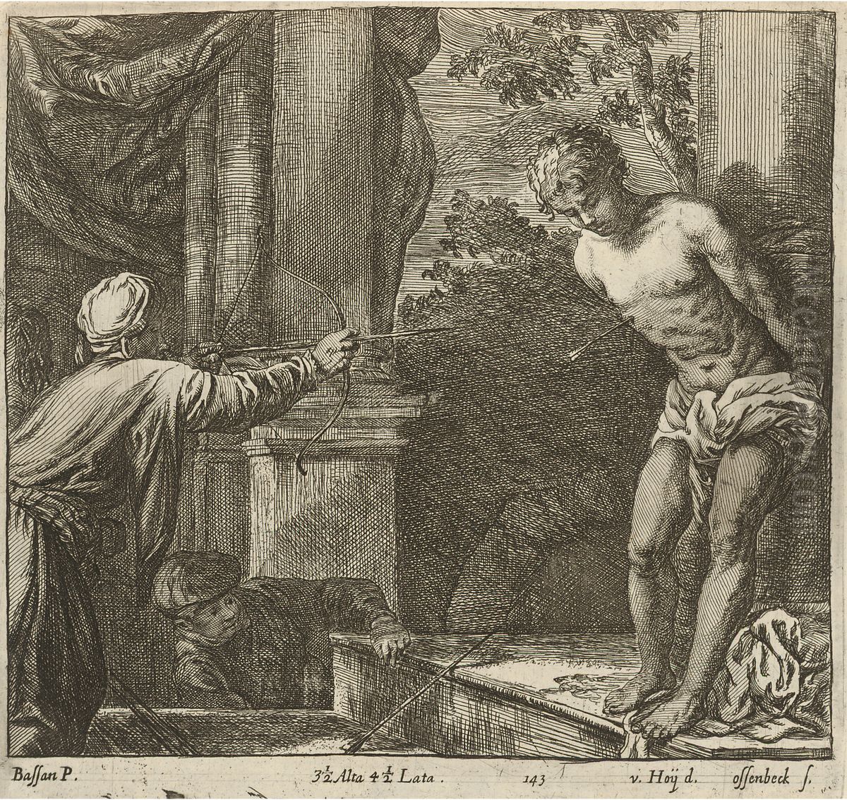 St Sebastian Oil Painting by Jan van Ossenbeeck
