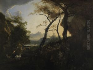 Waldlandschaft mit Hirten