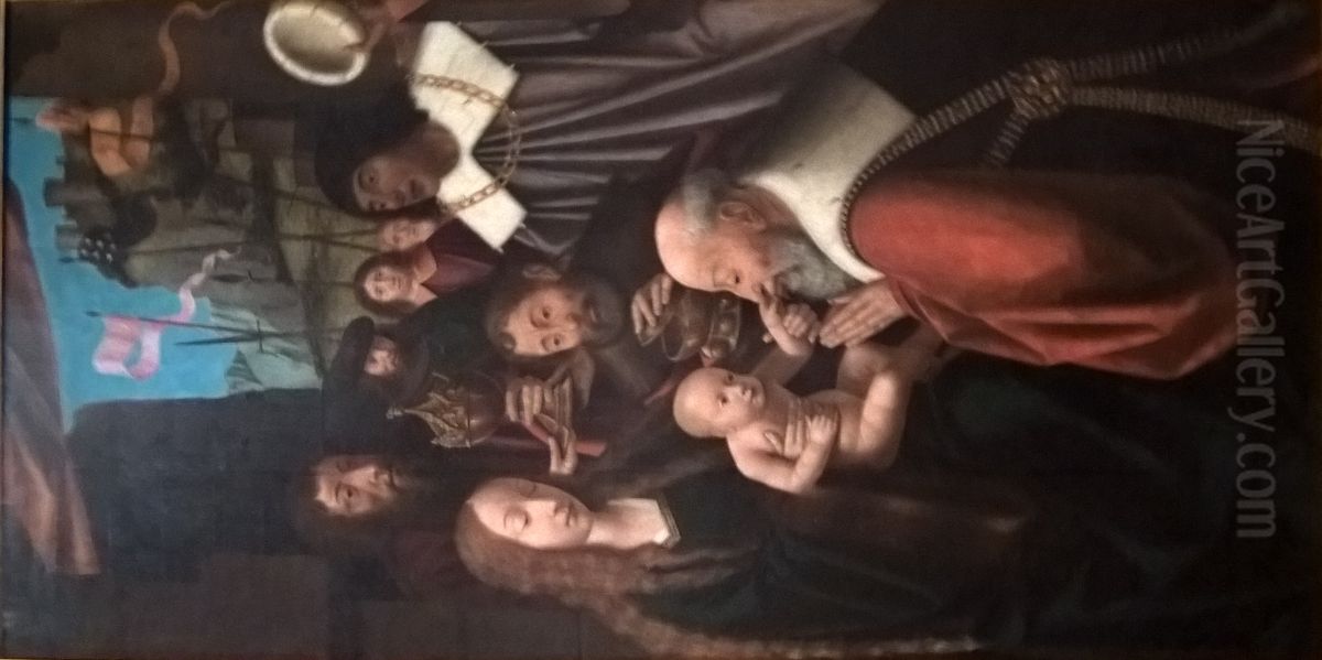Triptych of the Ribeira Brava Matrix Church Oil Painting by Master Of The Morrison Triptych