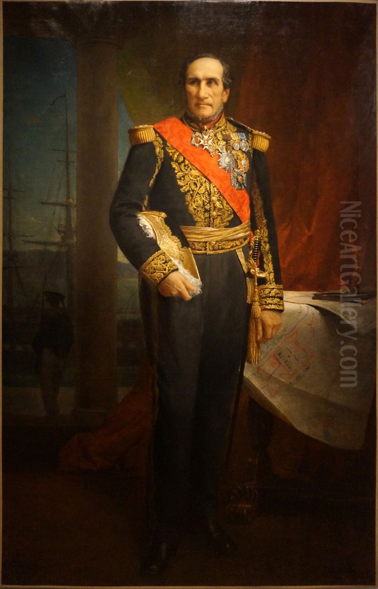 Leonard-Victor-Joseph Charner, amiral de France Oil Painting by Eugene Faure