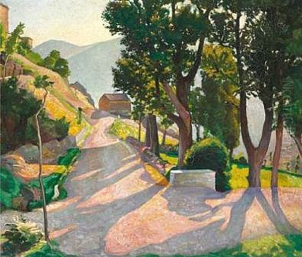 Outside the Gates of Civita d'Antino Oil Painting by Edvard Weie