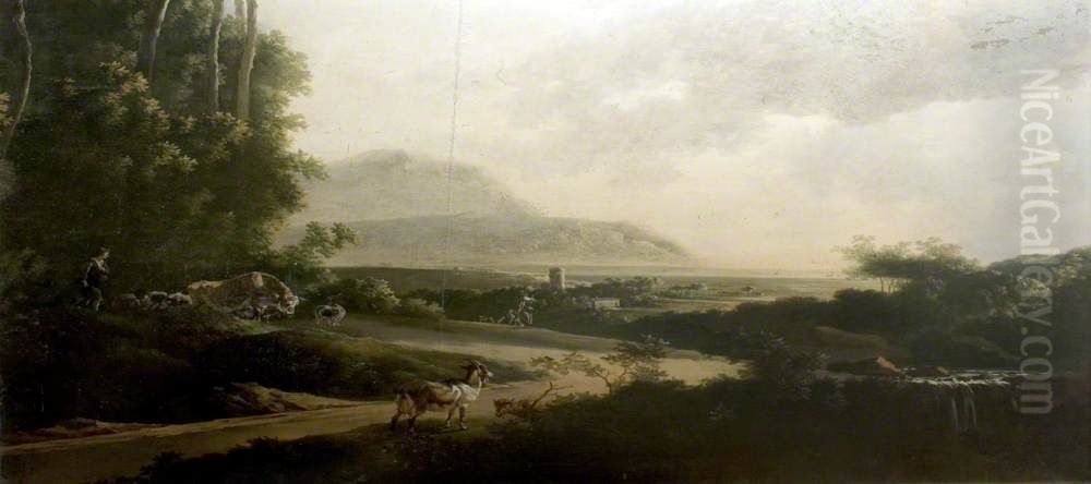 Landscape with a Winding Roadway Oil Painting by Adam Pynacker