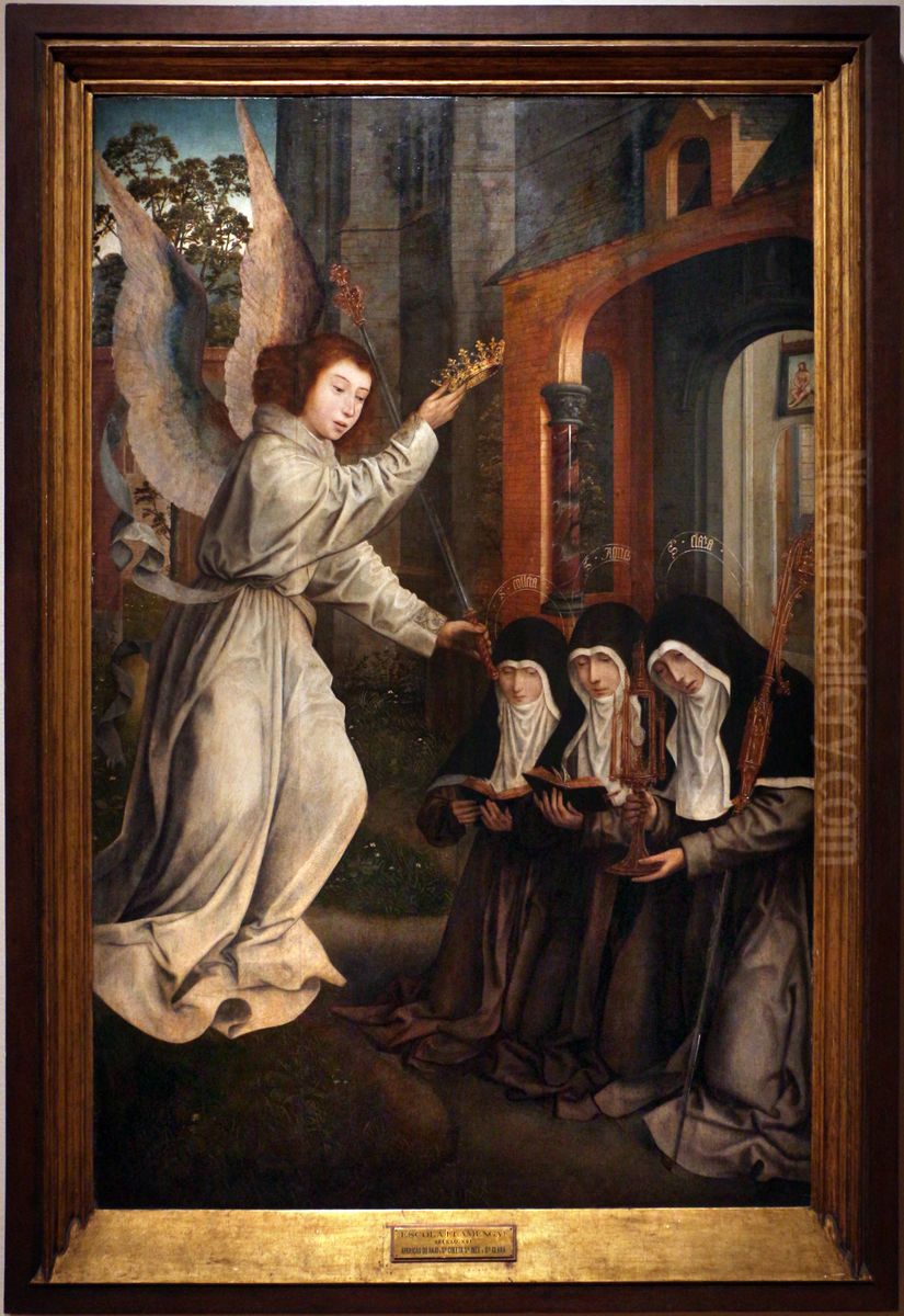Apparition of the Angel to S. Clara, S. Ines de Assis and S. Corbie Collection Oil Painting by unknown