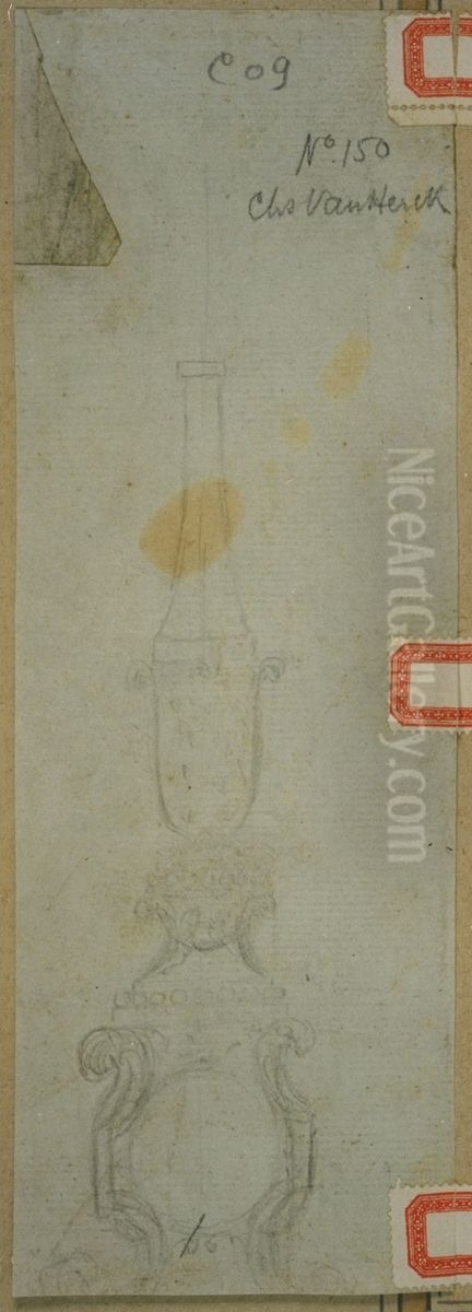 Design for a candlestick Oil Painting by unknown