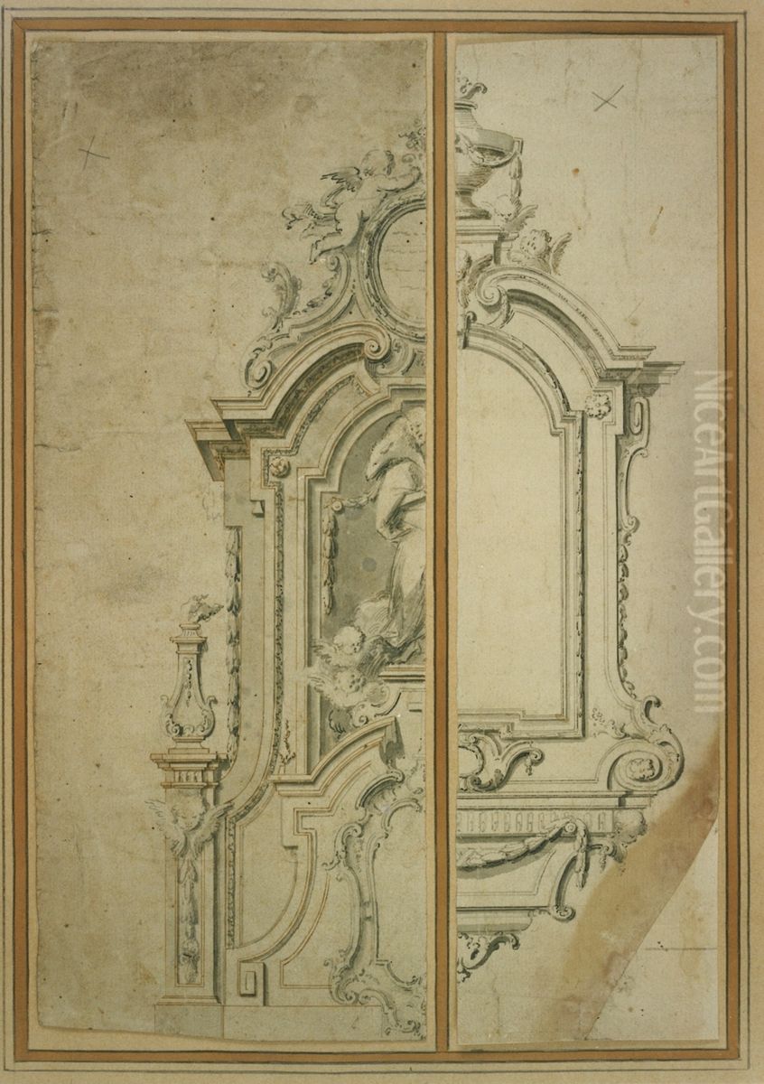 Entwurf fur einen Reliquienschrank Oil Painting by Jan Frans van Geel