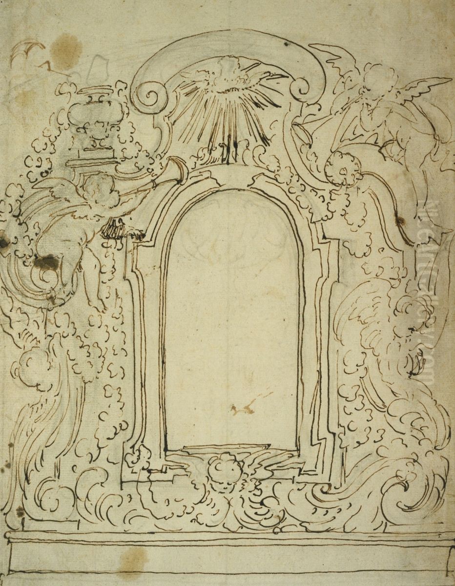 Tabernakelumrahmung Oil Painting by Pieter Scheemaeckers