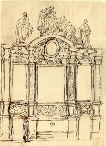 Design for an altar with the Adoration of the Magi Design for an altar with the Adoration of the Magi