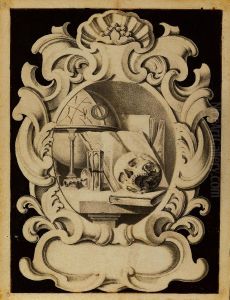 Cartouche with Vanitas