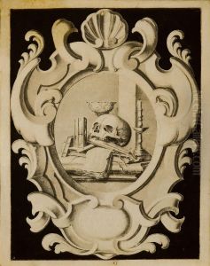 Cartouche met Vanitas