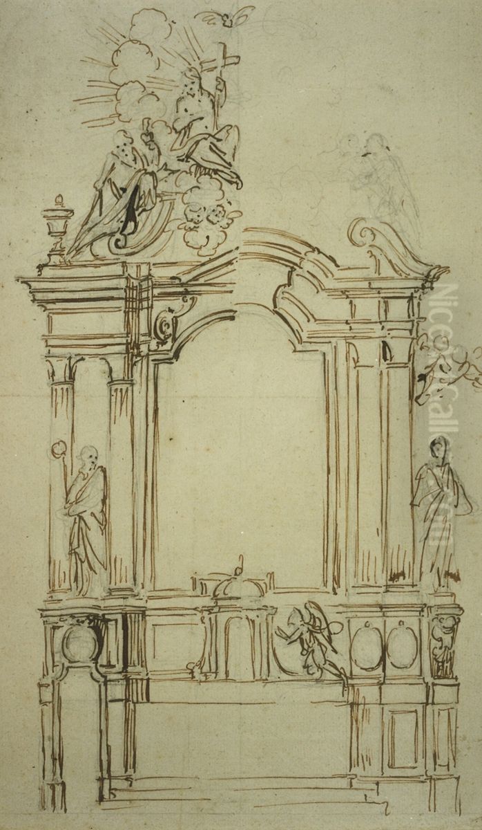 Design for an altar Oil Painting by Alexander van Papenhoven