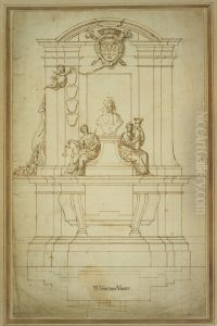 Ebauche d'un monument funeraire d'Albert de Coxie a l'eglise des Dominicains de Bruxelles