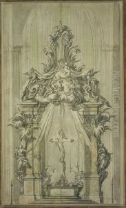 Ebauche d'un autel avec grande croix