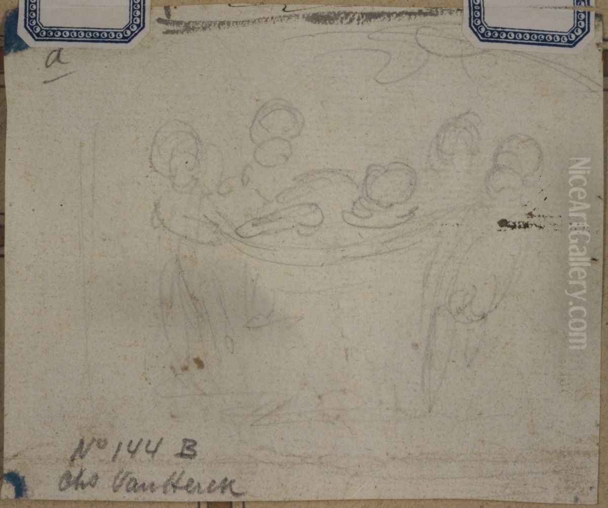 Potloodschets van de besnijdenis van Christus (?) Oil Painting by unknown
