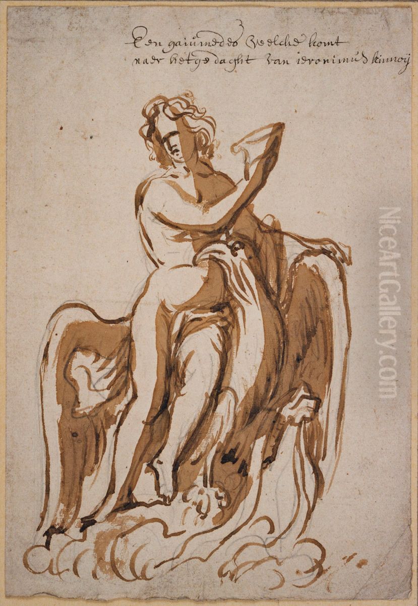 De ontvoering van Ganymedes Oil Painting by Jerome Duquesnoy the Younger
