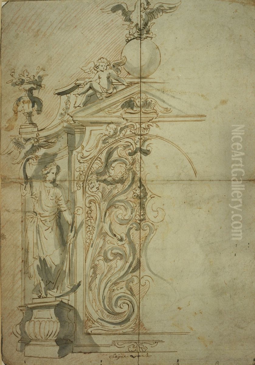 Design for a tabernacle Oil Painting by Pieter Scheemaeckers