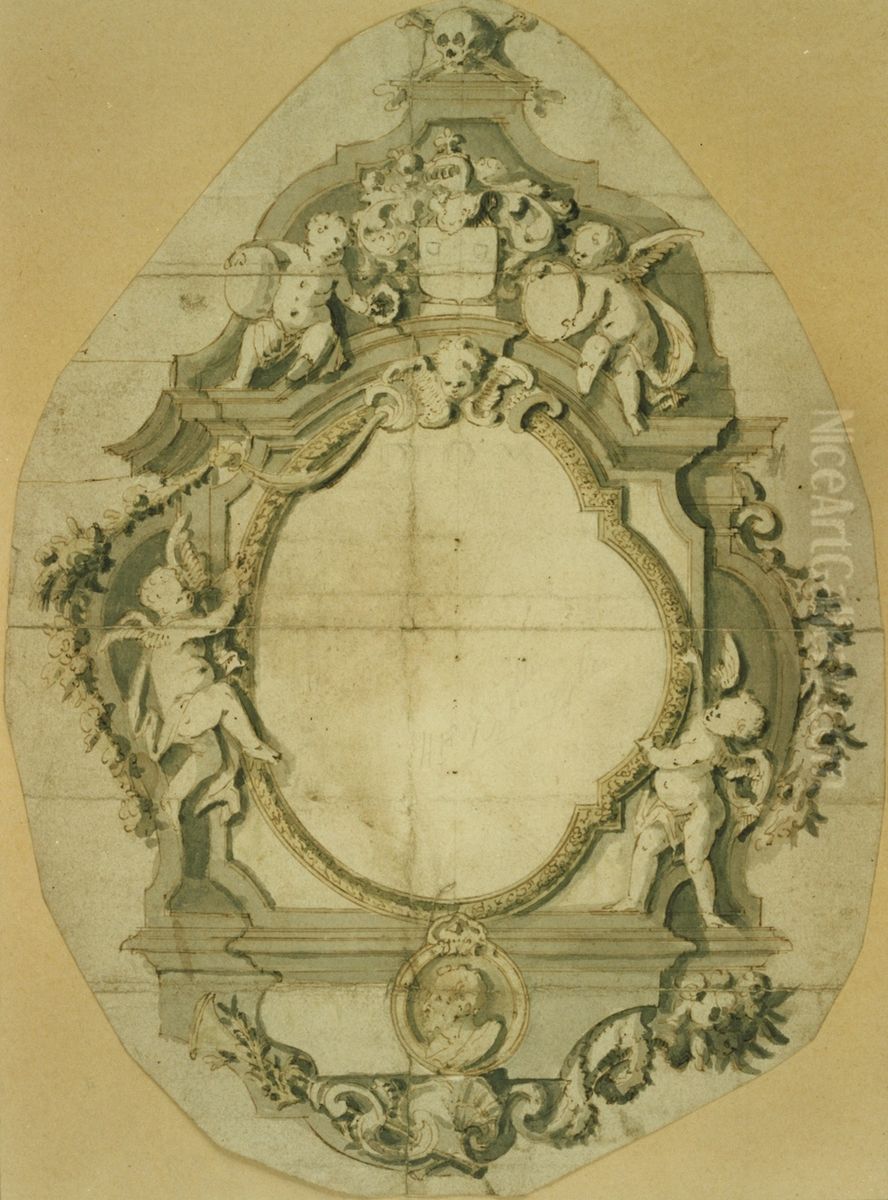 Wall epitaph Oil Painting by Willem Ignatius Kerricx