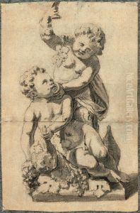 A group of two children