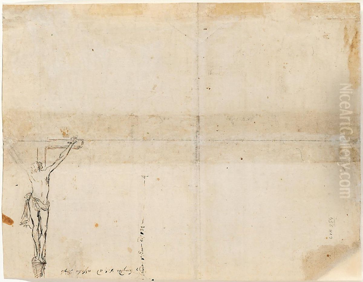 Design for a Christ for a crucifix Oil Painting by Jan Frans van Geel
