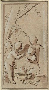 Skizze einer Allegorie des Winters Skizze einer Allegorie des Winters