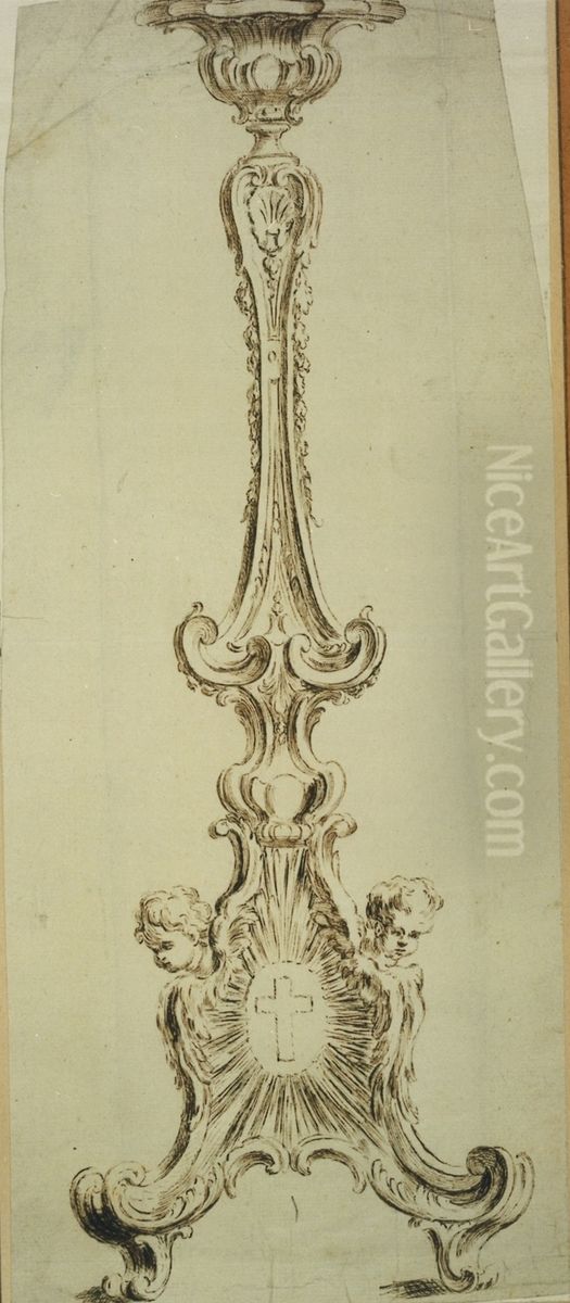 Ebauche d'un chandelier Oil Painting by unknown