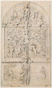 Ebauche d'un << Portail des Anges >> de l'eglise des Augustins de Tirlemont