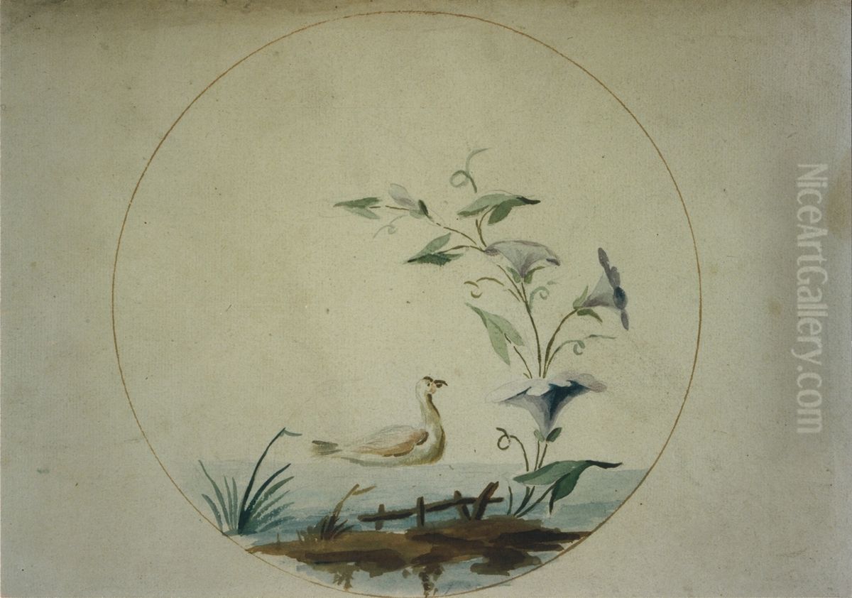 Decorative medallion Oil Painting by unknown