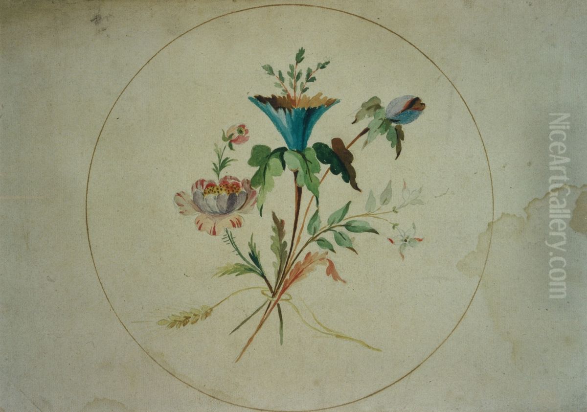 Decorative medallion Oil Painting by unknown
