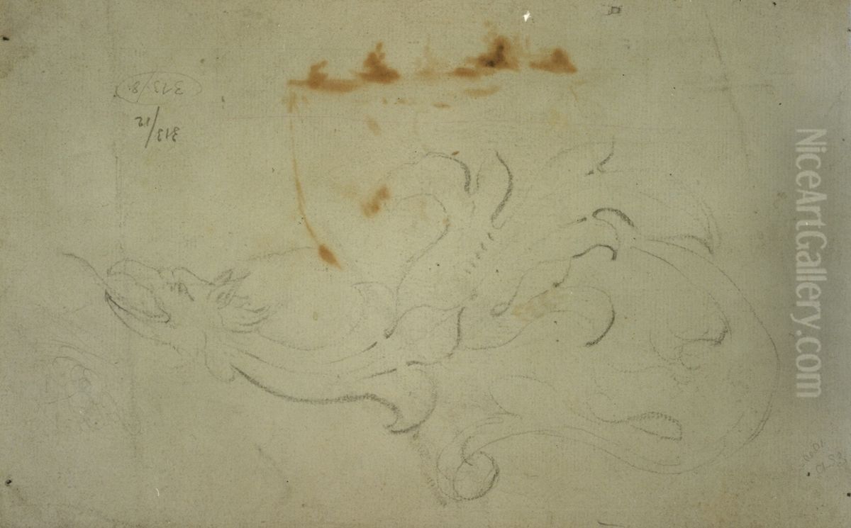 Esquisse d'un dragon Oil Painting by unknown