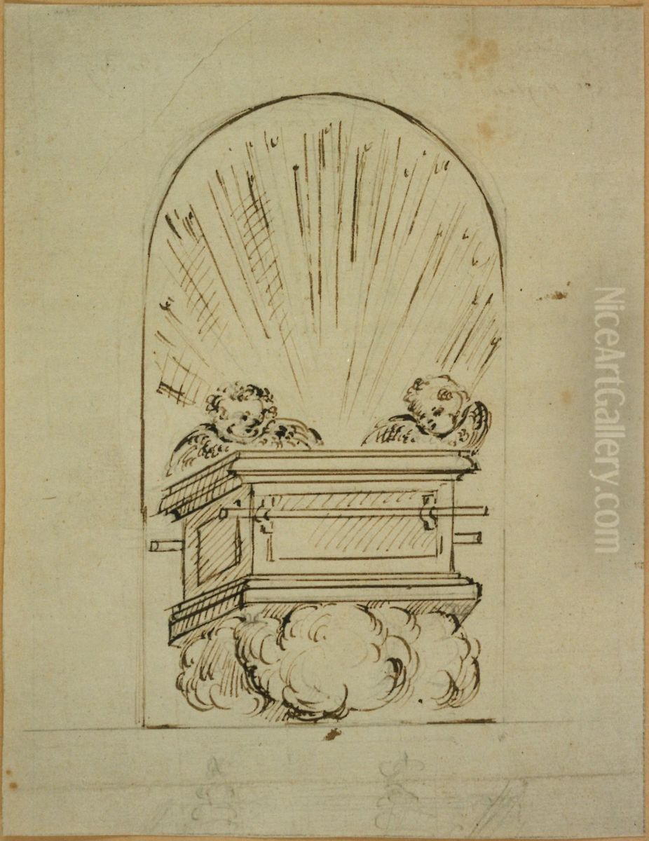 Ebauche d'une porte d'un tabernacle Oil Painting by unknown