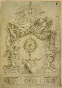 Trone autour d'un ciboire