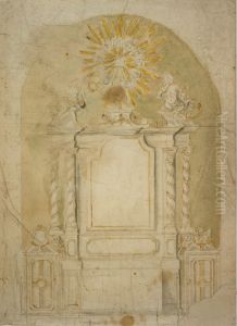 Ebauche d'un autel baroque