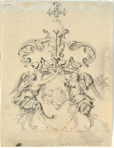 Trone d'exposition (?) avec monogramme IHS