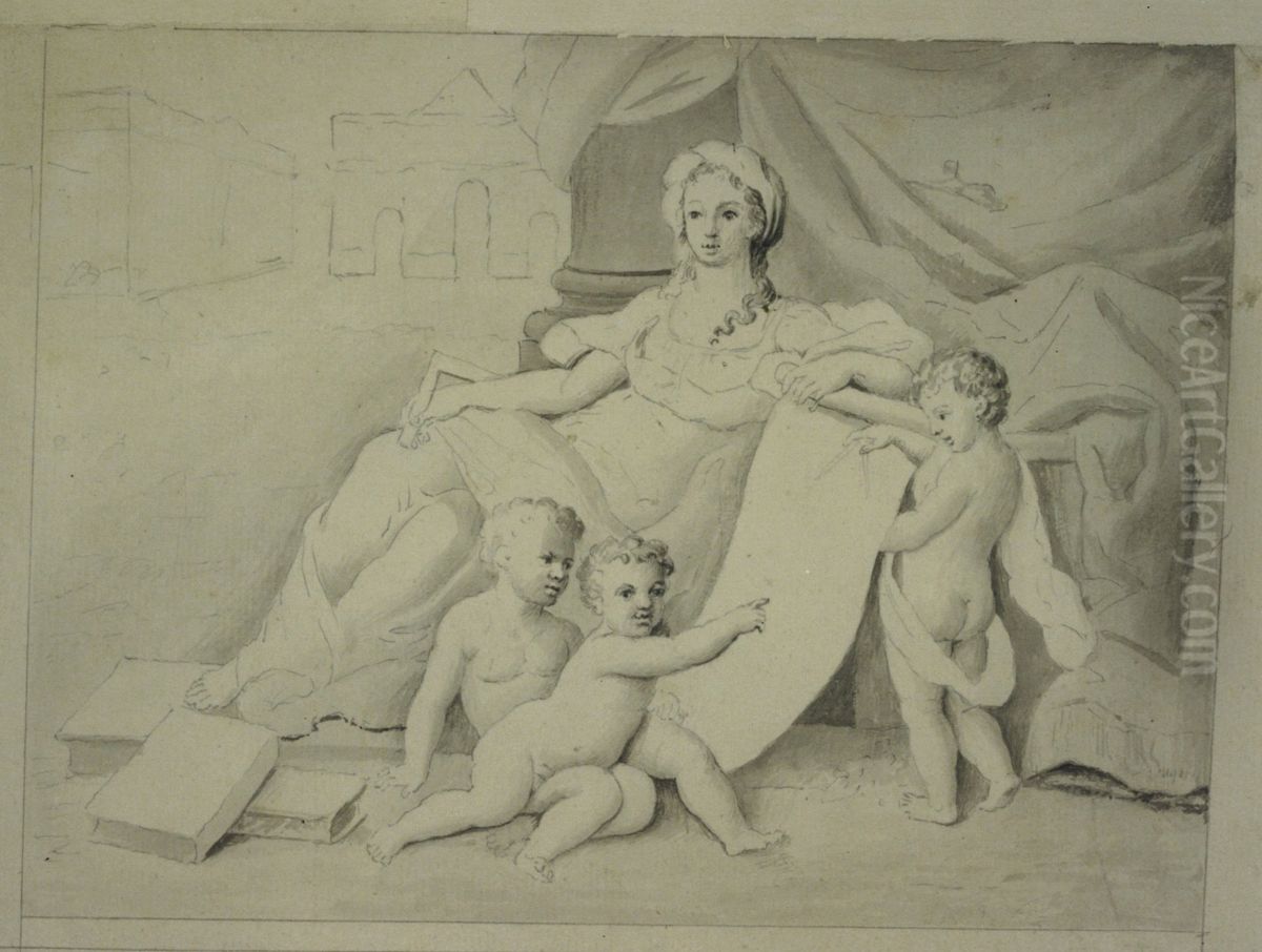 Allegory of Architecture Oil Painting by unknown
