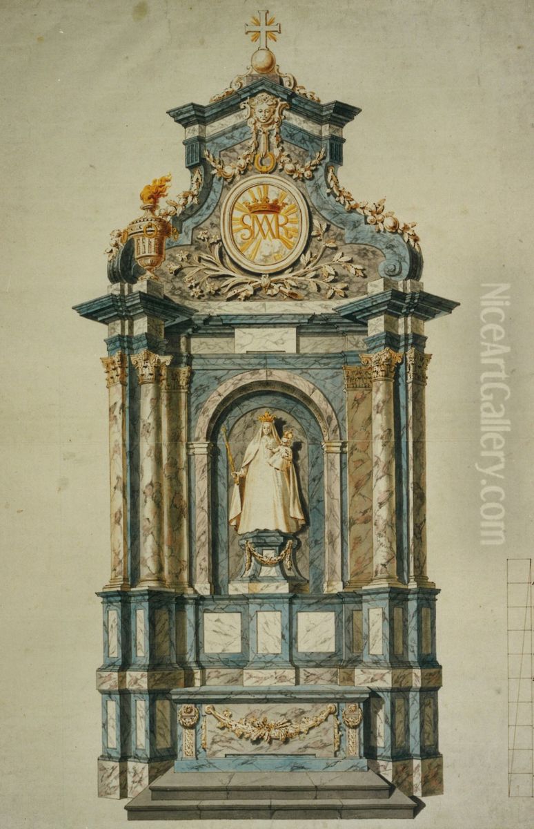 Ontwerp voor een Onze-Lieve-Vrouwaltaar Oil Painting by Jan Frans van Geel
