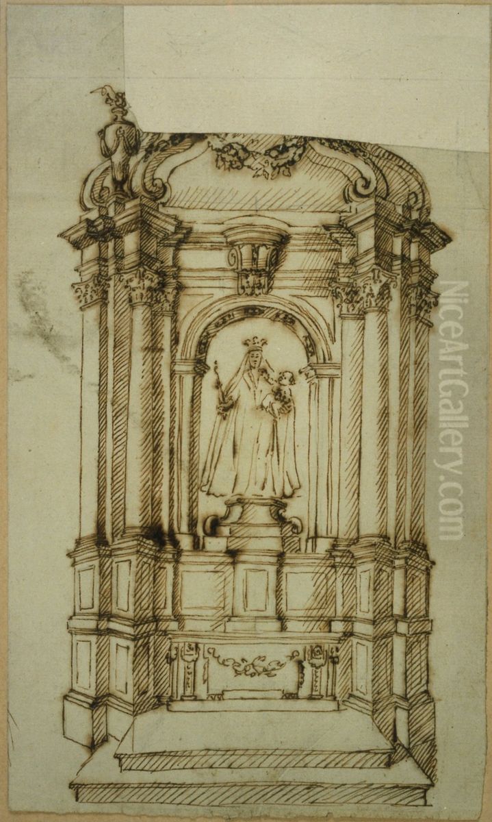 Esquisse d'un autel de Notre-Dame Oil Painting by Jan Frans van Geel