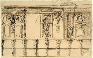 Design for a choir pew in an unknown Cistercian abbey