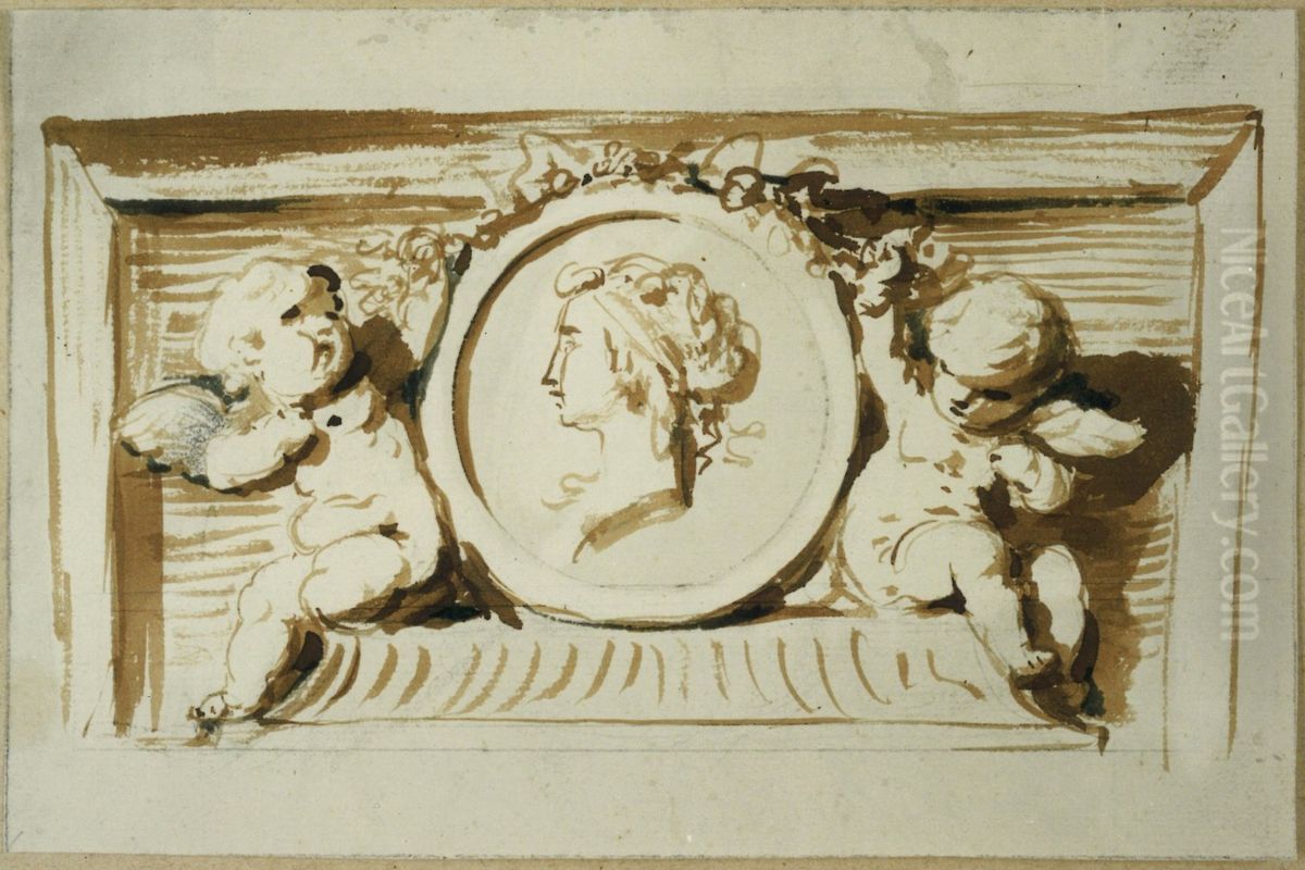 Ebauche d'un element de porte Oil Painting by Jan Frans van Geel