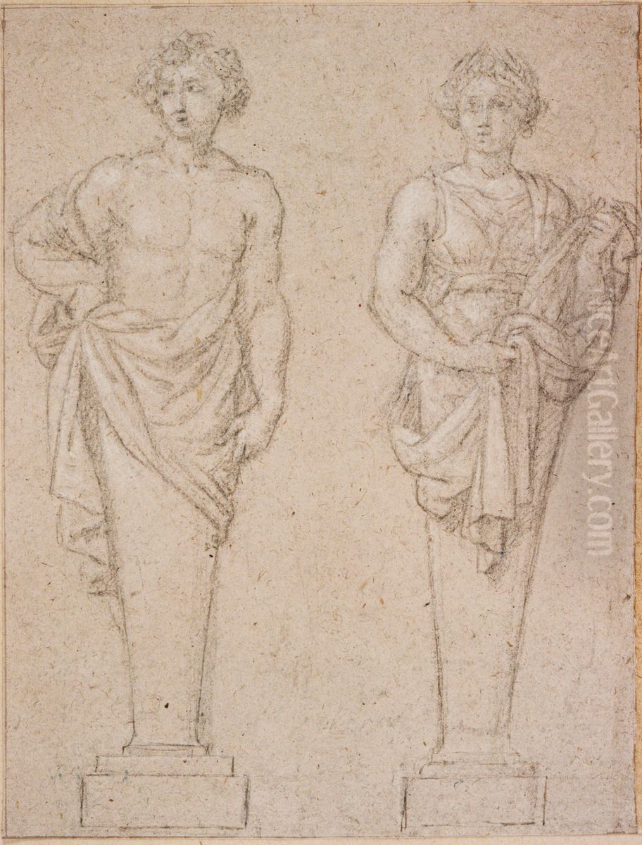 Two herms Oil Painting by unknown
