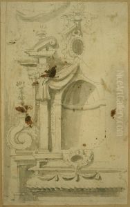 Ebauche de la moitie gauche d'un autel dedie a la Vierge