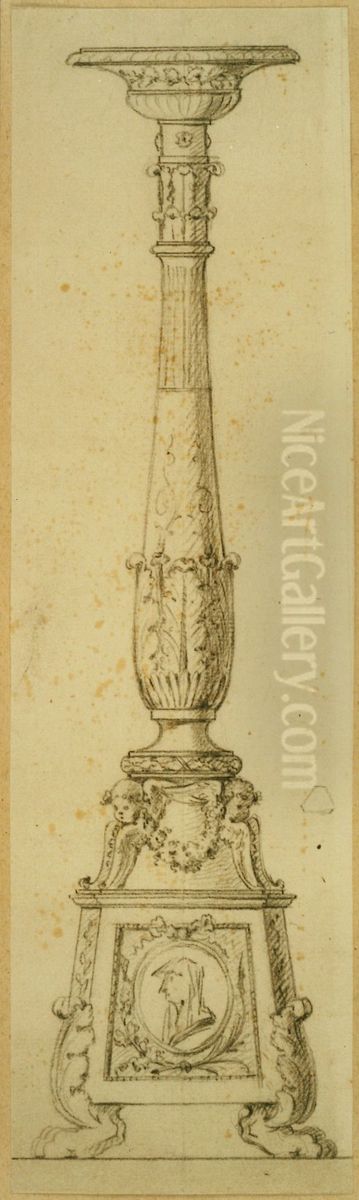 Candlestick in Louis XVI style Oil Painting by Jan Frans van Geel