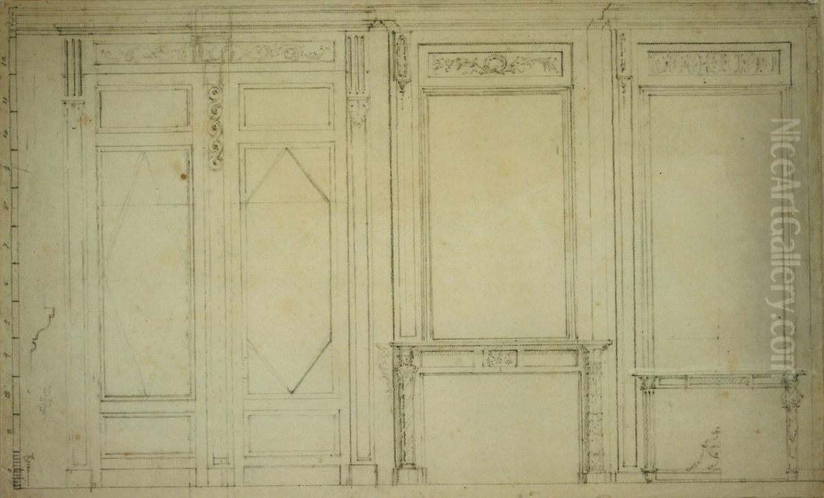 Design for the wall of an interior Oil Painting by unknown