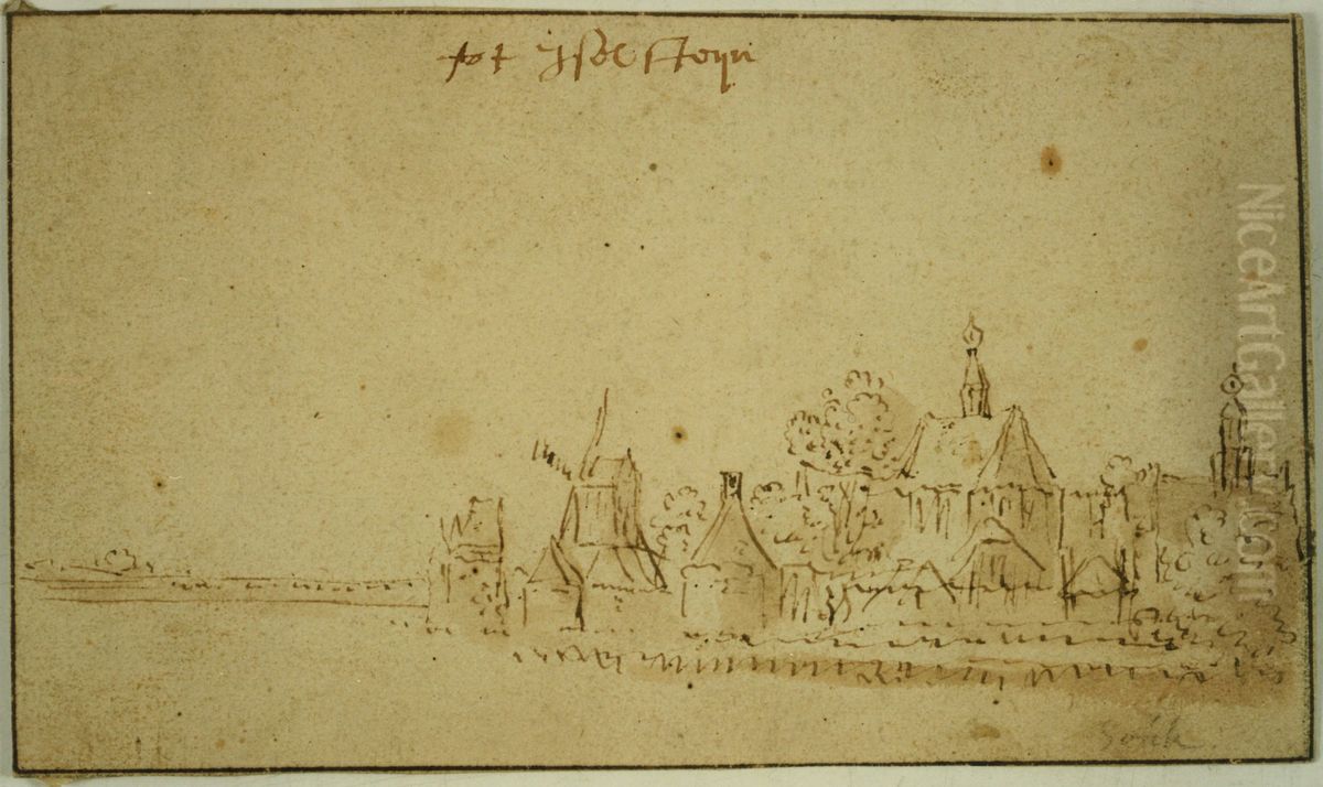 Stadsgezicht van Ysselstein Oil Painting by unknown
