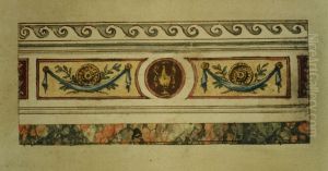 Ebauche detaillee de decoration d'un plafond