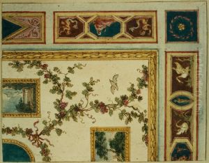 Ebauche detaillee de decoration d'un plafond