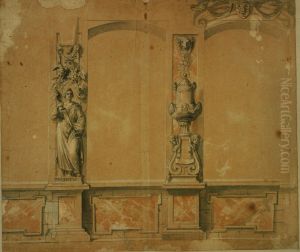 Detail of the decoration of a theatre (?) with the allegorical figure of Prudence