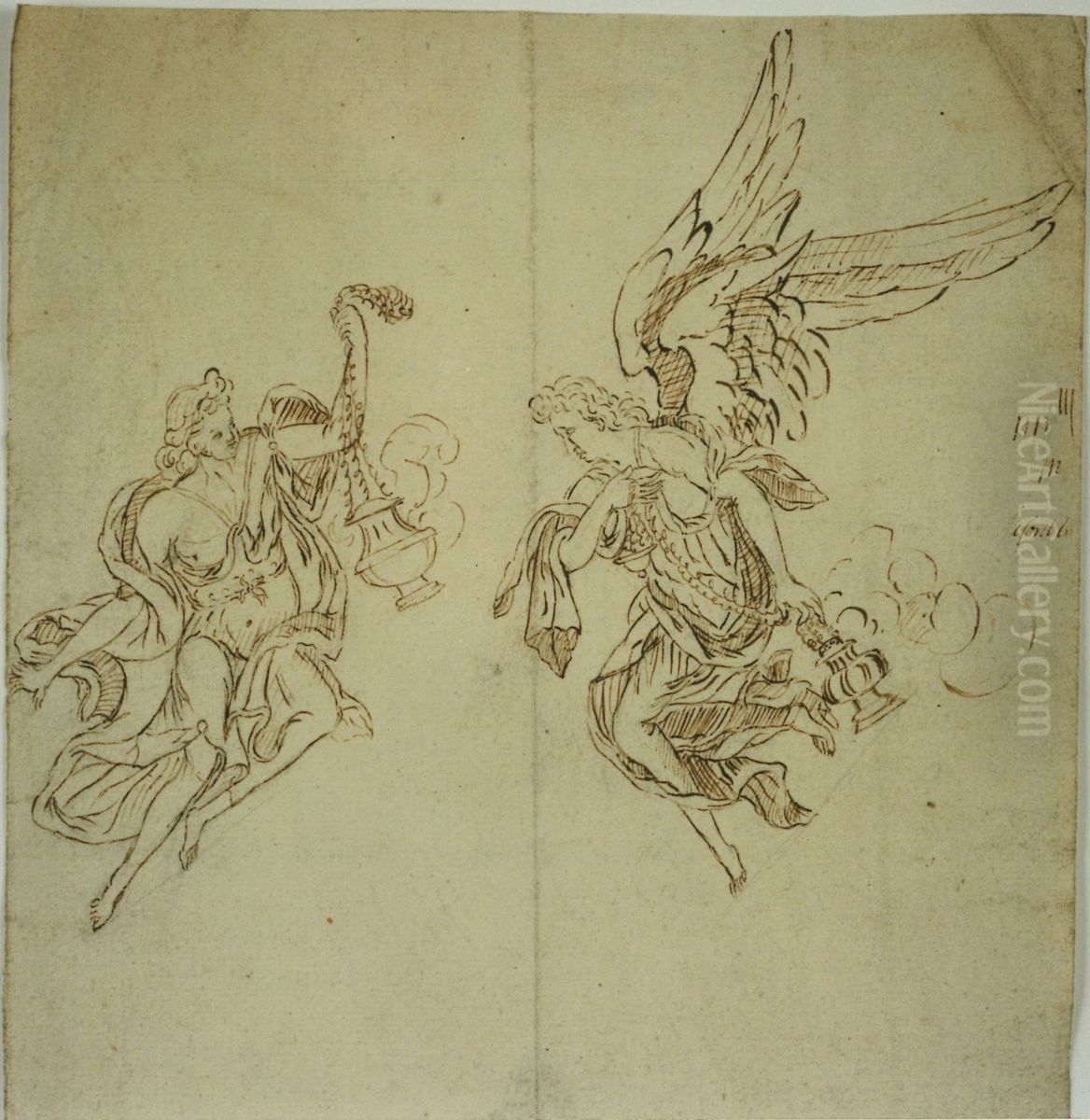 Design for a decorative motif Oil Painting by unknown