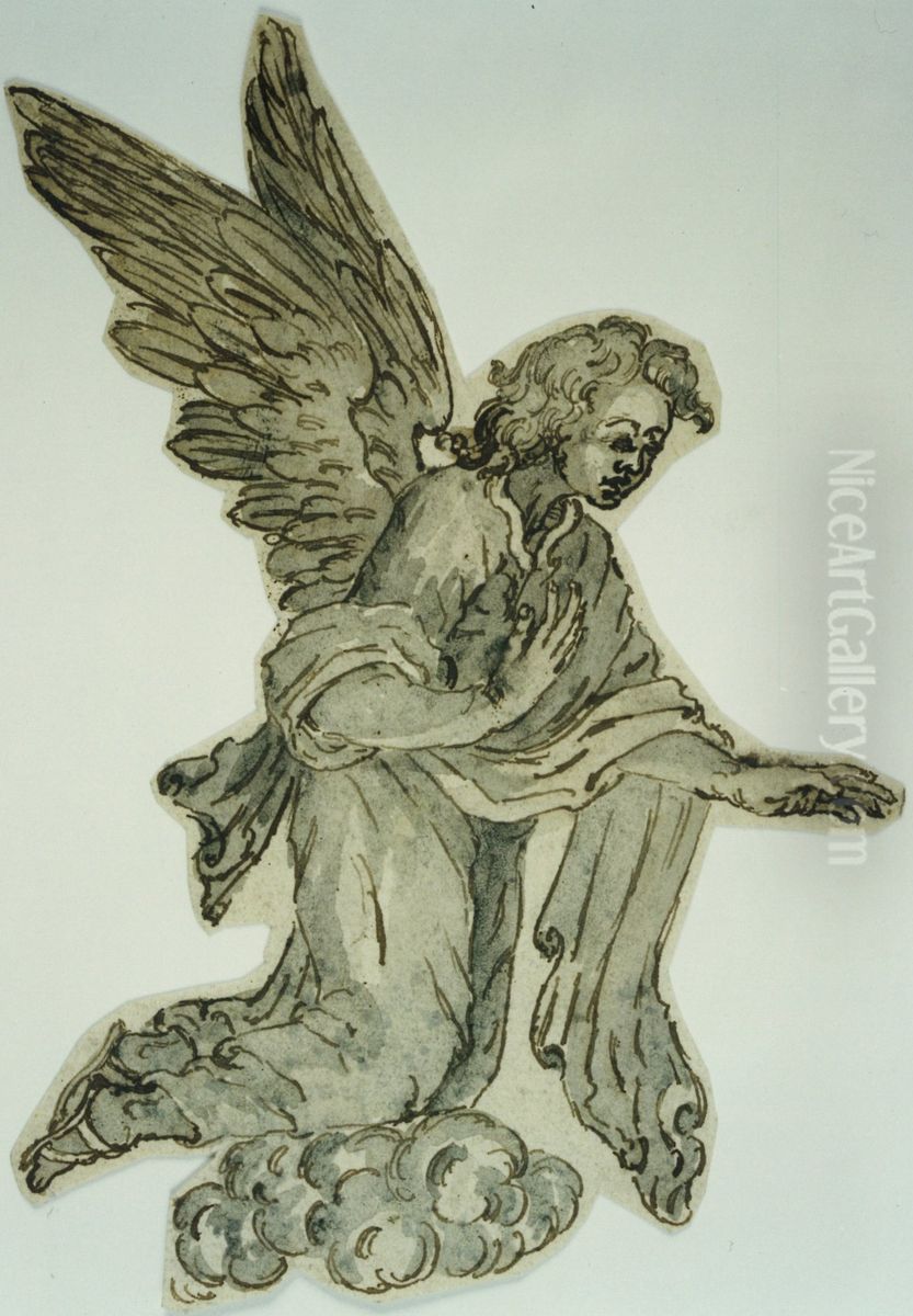 Ontwerp voor een engel Oil Painting by unknown